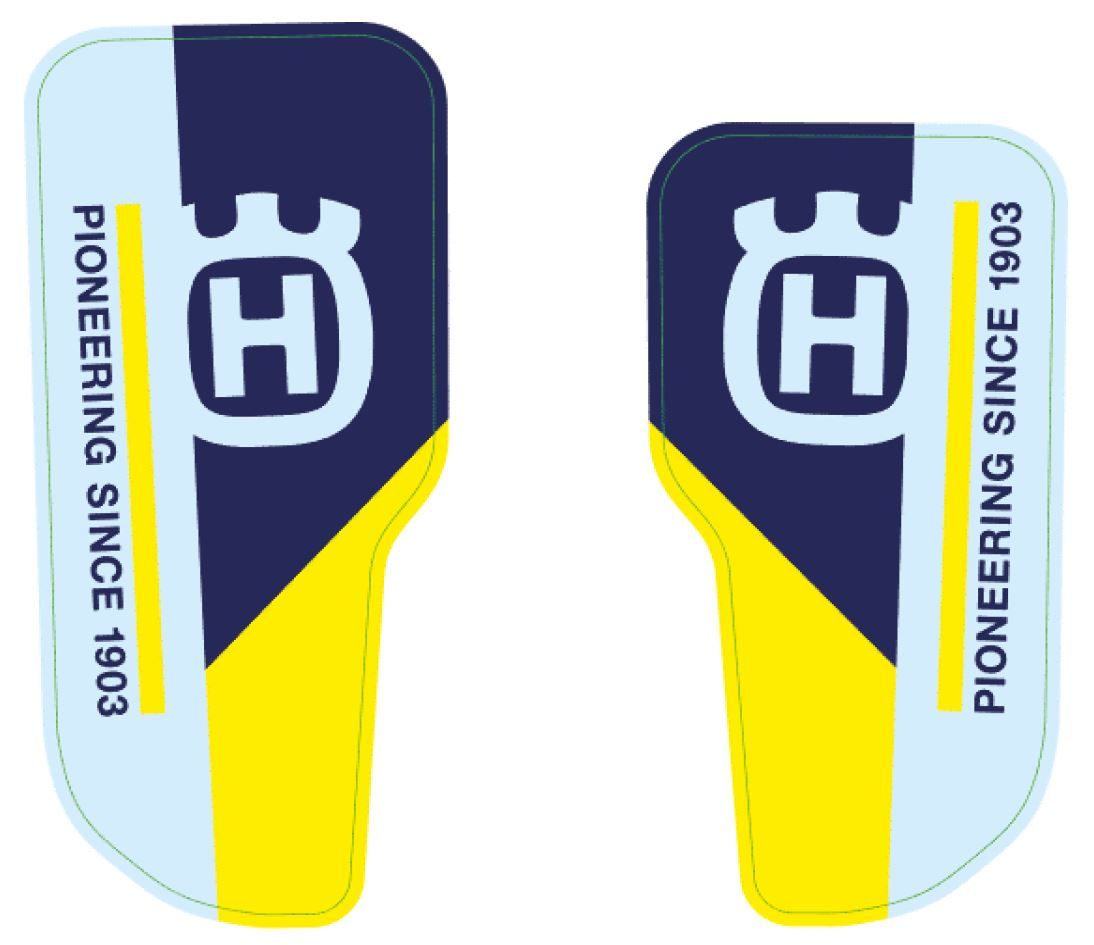 Juego de adhesivos de protección de horquilla para Husqvarna FS 450 Original