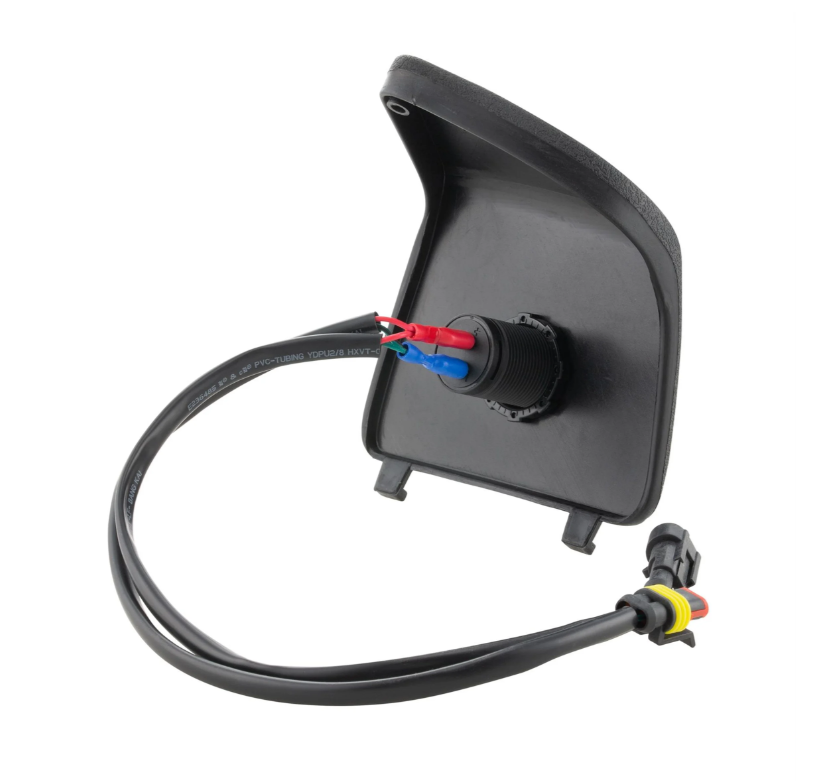 Cubremaletero izquierdo con conexión USB para Vespa GTS/GTS Super/GTV/GT, negro