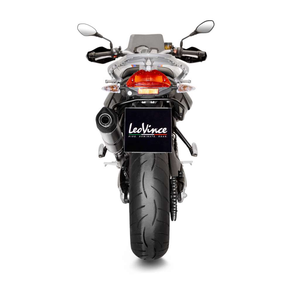 Sistema de escape LeoVince LV One Evo para BMW F 800 GT /R, acero inoxidable plata, slip on, Euro4, ABE