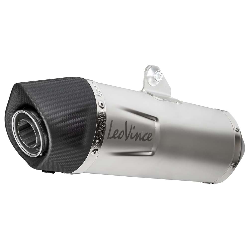 Sistema de escape LeoVince LV One Evo para Honda SH 350 i, acero inoxidable plata, slip on, certificado E