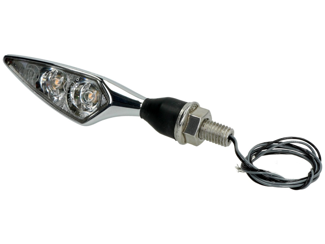 Indicador Kellermann, Rhombus Extreme, acero, LED, VR/HL, 12 V, cromo brillante, M8x20, homologado E