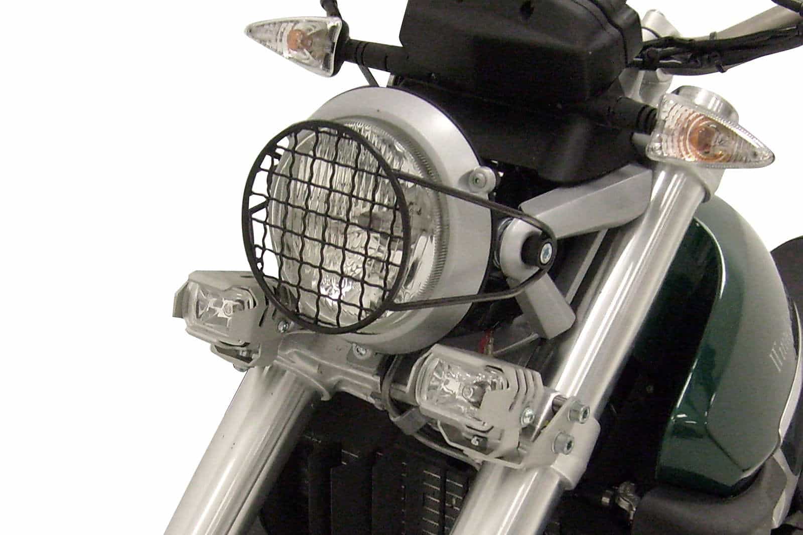Protector de faros negro para BMW G 650 X Country (07-10) Hepco & Becker