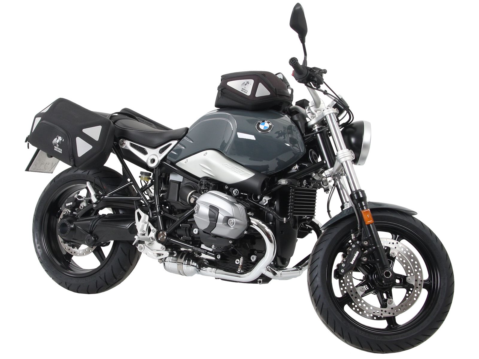 Anillo básico del depósito incl. unidad de cierre de la bolsa del depósito para BMW R nineT Pure (17-23) Hepco & Becker