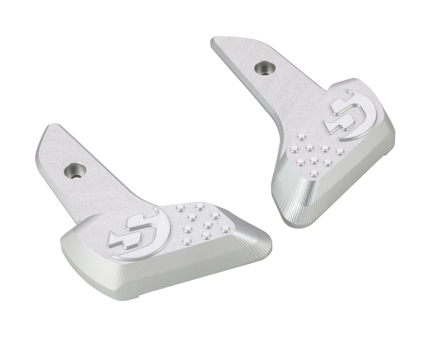 Estriberas derecha e izquierda para Vespa Primavera /Sprint 50-150ccm 2T/4T AC, plata mate