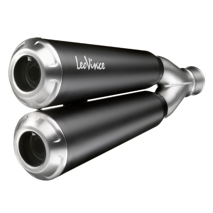 Sistema de escape LeoVince GP Duals, acero inoxidable, slip on para Suzuki SV 650