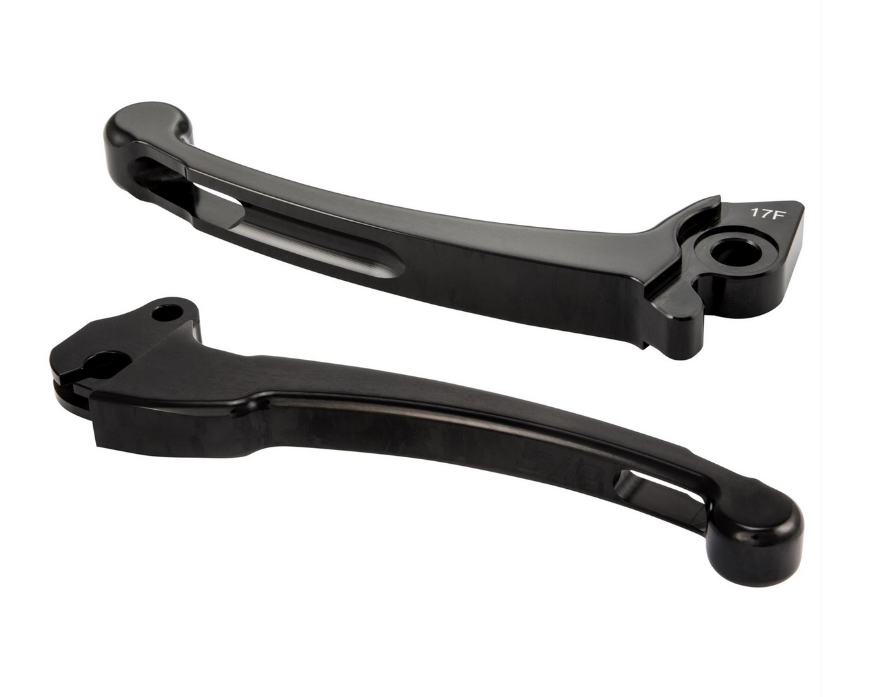 Juego palanca deportiva embrague/freno para Vespa PX 125 -150cc, HBZ Hengtong, derecha/izquierda, negro