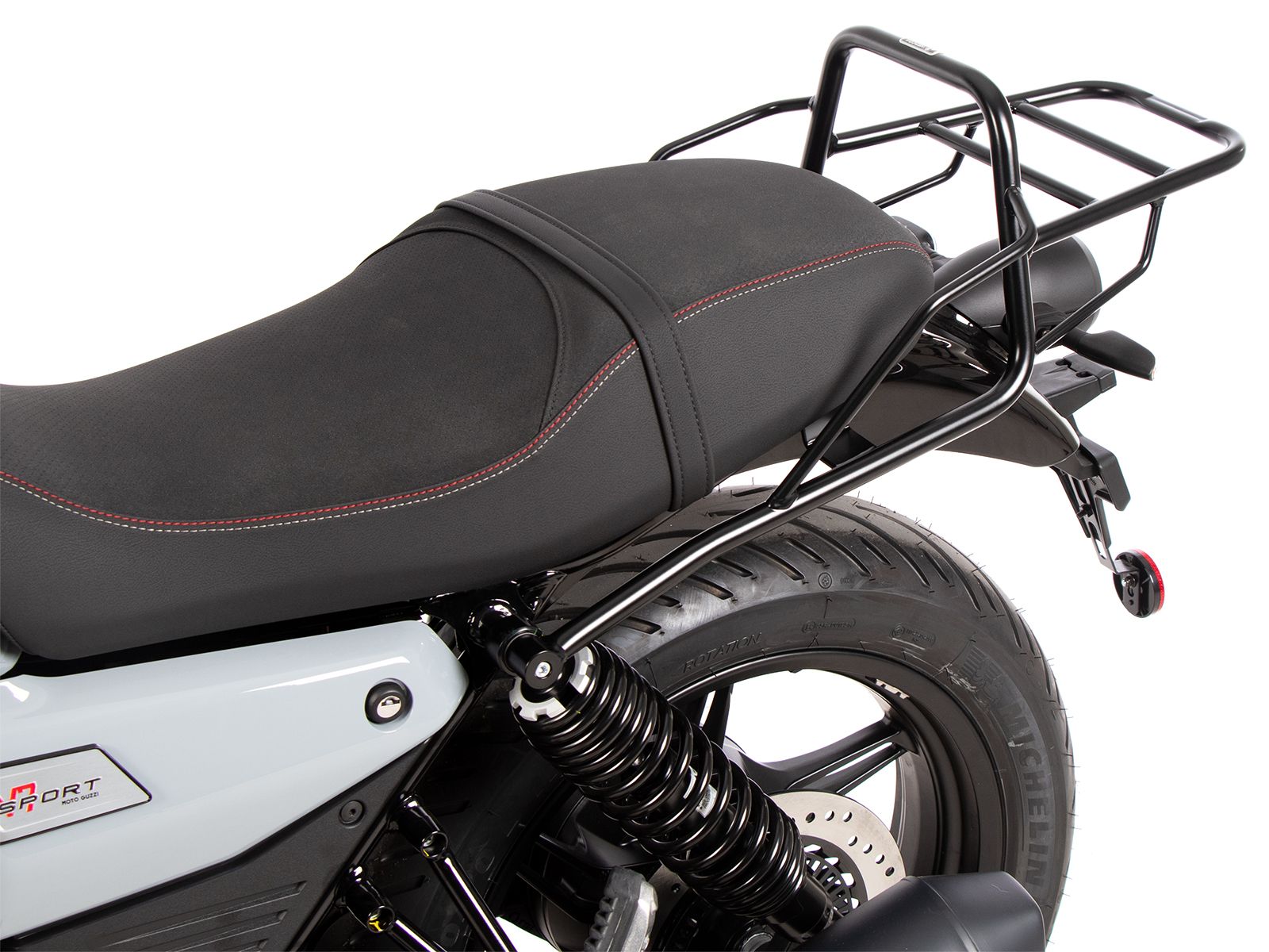 Portaequipajes tubular negro para Moto Guzzi V7 850 Sport (25-) Hepco & Becker