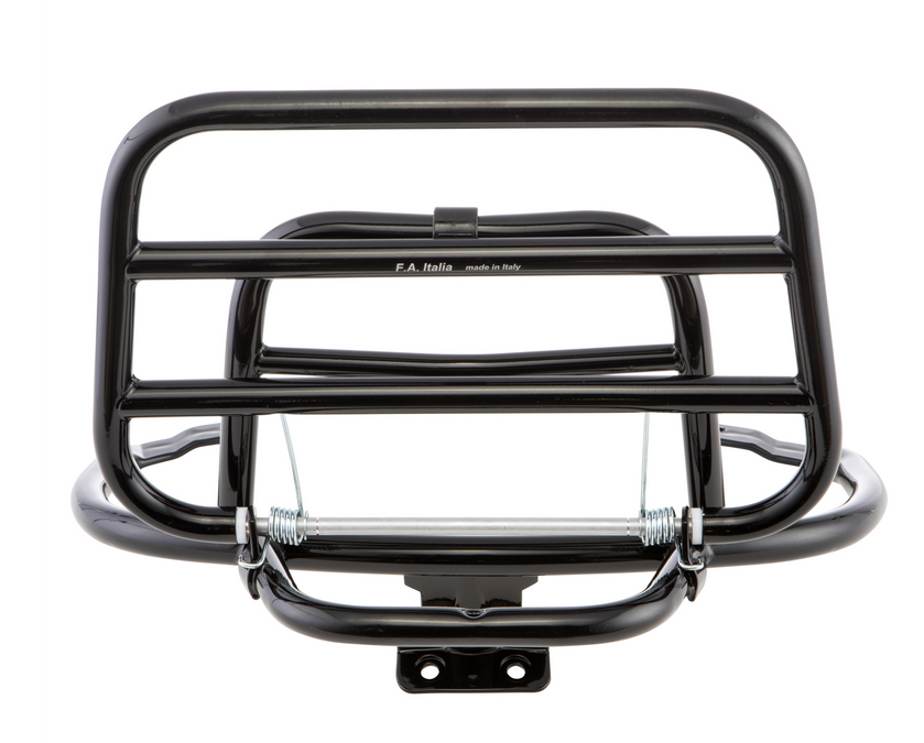 Portaequipajes trasero para Vespa Primavera /Sprint 50-150ccm, plegable, negro brillante