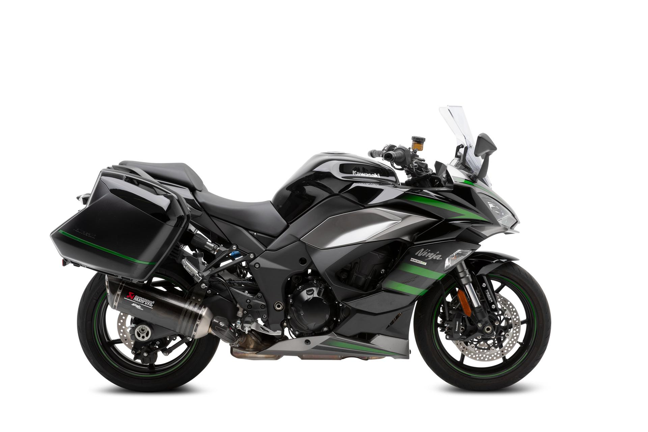 Escape deportivo Akrapovič de fibra de carbono para Kawasaki Ninja 1000 SX (20-24)