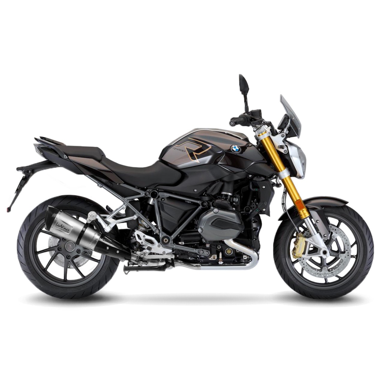 Escape LeoVince Factory S para BMW R 1200 R /RS, titanio, plata, slip on, Euro4, E-certificate
