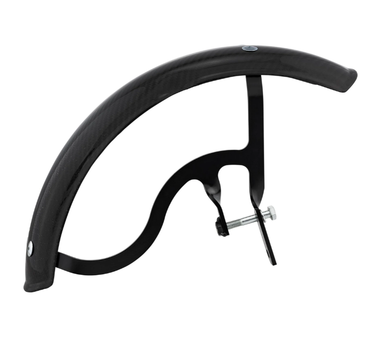 Guardabarros Garelli EVO II para Vespa PX 80-200ccm, carbono, soporte negro
