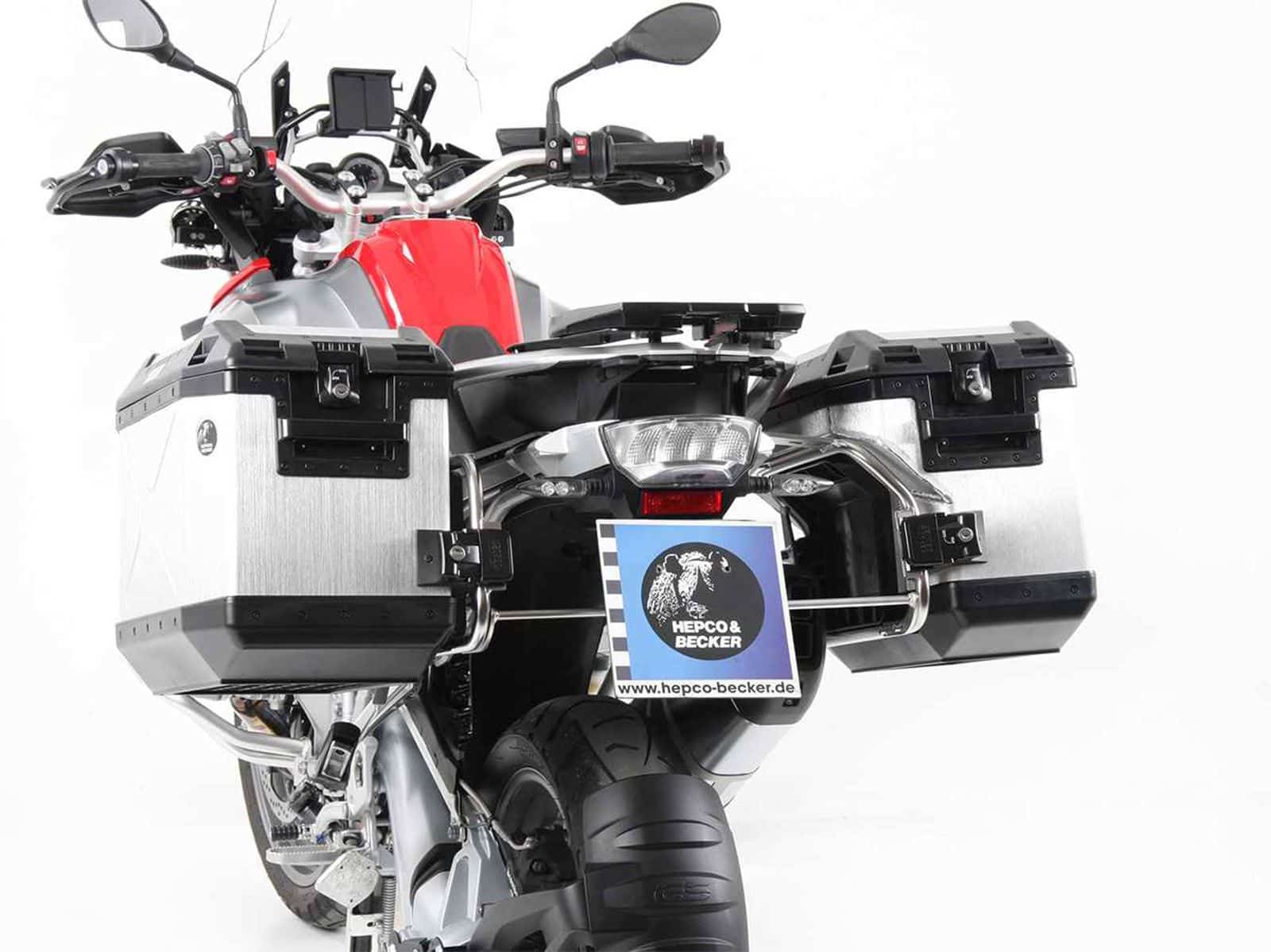 Juego portamaletas Portamaletas incl. juego portamaletas Xplorer Cutout plata para BMW R 1200 GS LC Adventure
