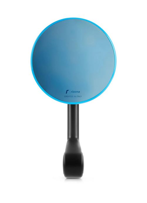 Espejo de manillar RIZOMA E-POP izquierda o derecha para Vespa, negro/azul