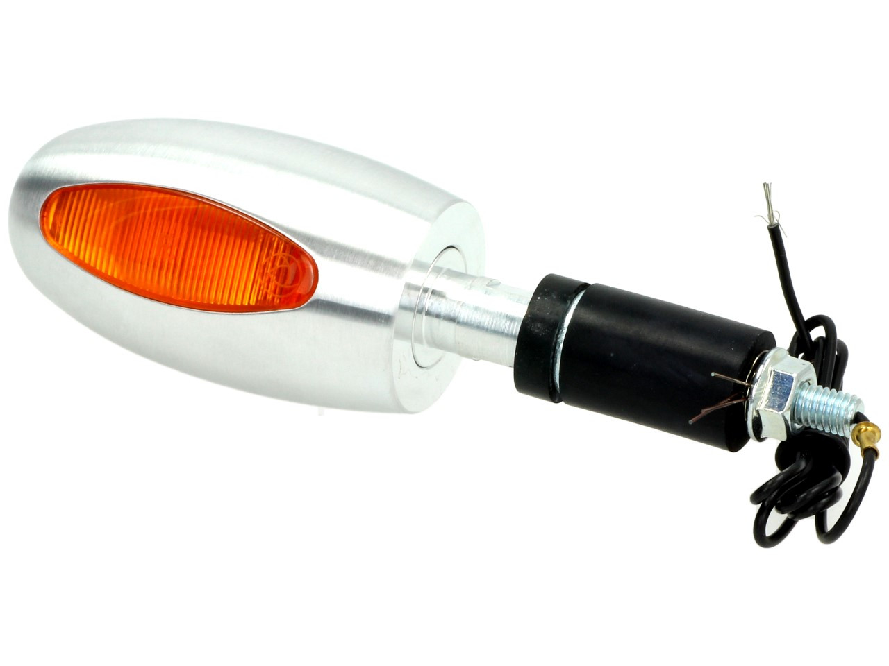 Indicador Kellermann, BL 1000 amarillo, aluminio, halógeno, VR/VL, 12 V, 21 W, acabado plateado satinado