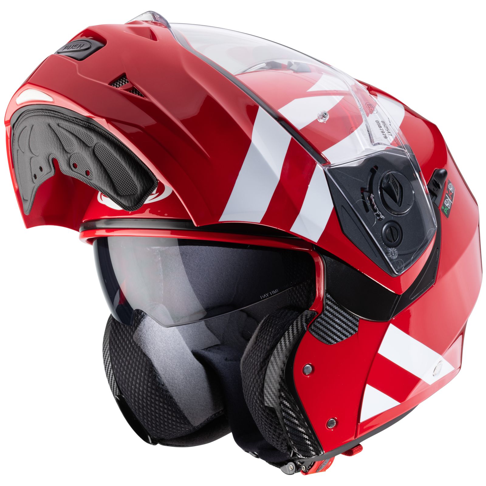 Casco Caberg Duke II Superlegend, rojo/blanco