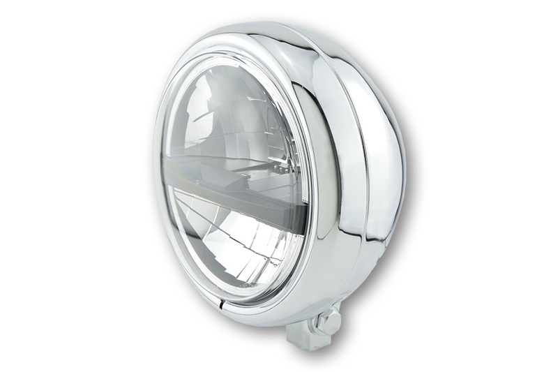 HIGHSIDER pro 5 3/4 pulgadas faro delantero Pecos Tipo 5 LED cromado homologado E (1ud.)