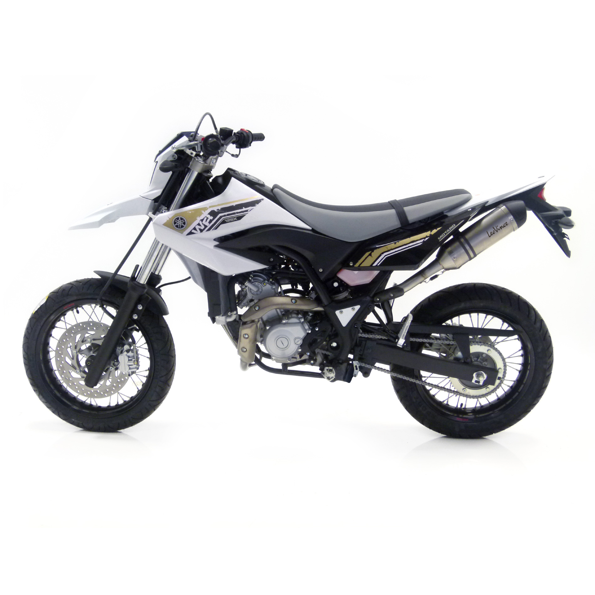 Sistema de escape LeoVince SBK LV One Evo 2, acero inoxidable, slip on para Yamaha WR 125 R/X (My.09-16)