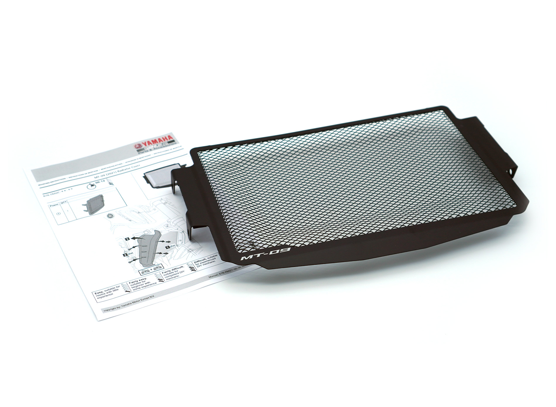 Cubre radiador negro para MT-09 (Bj.21-) Original Yamaha
