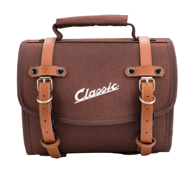 Bolsa "Classic" pequeña para Vespa, nailon, marrón tabaco