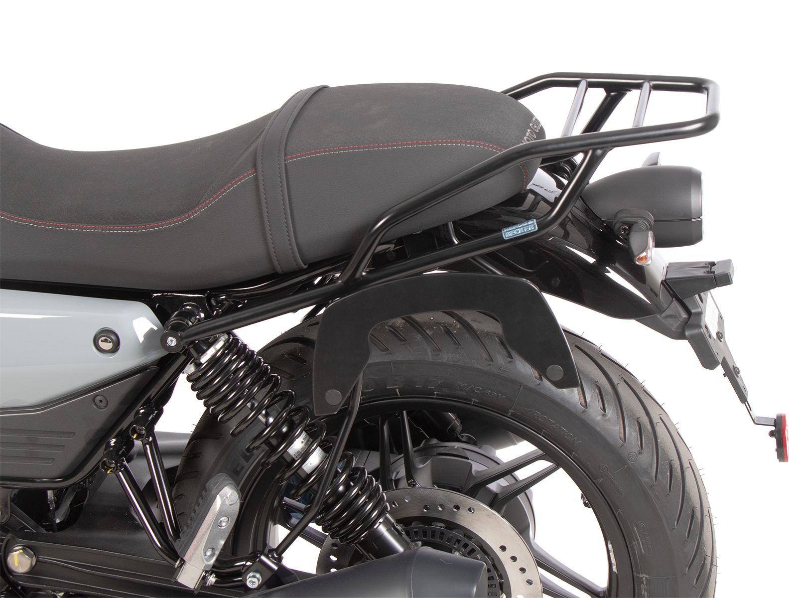 Portaequipajes tubular negro para Moto Guzzi V7 850 Sport (25-) Hepco & Becker