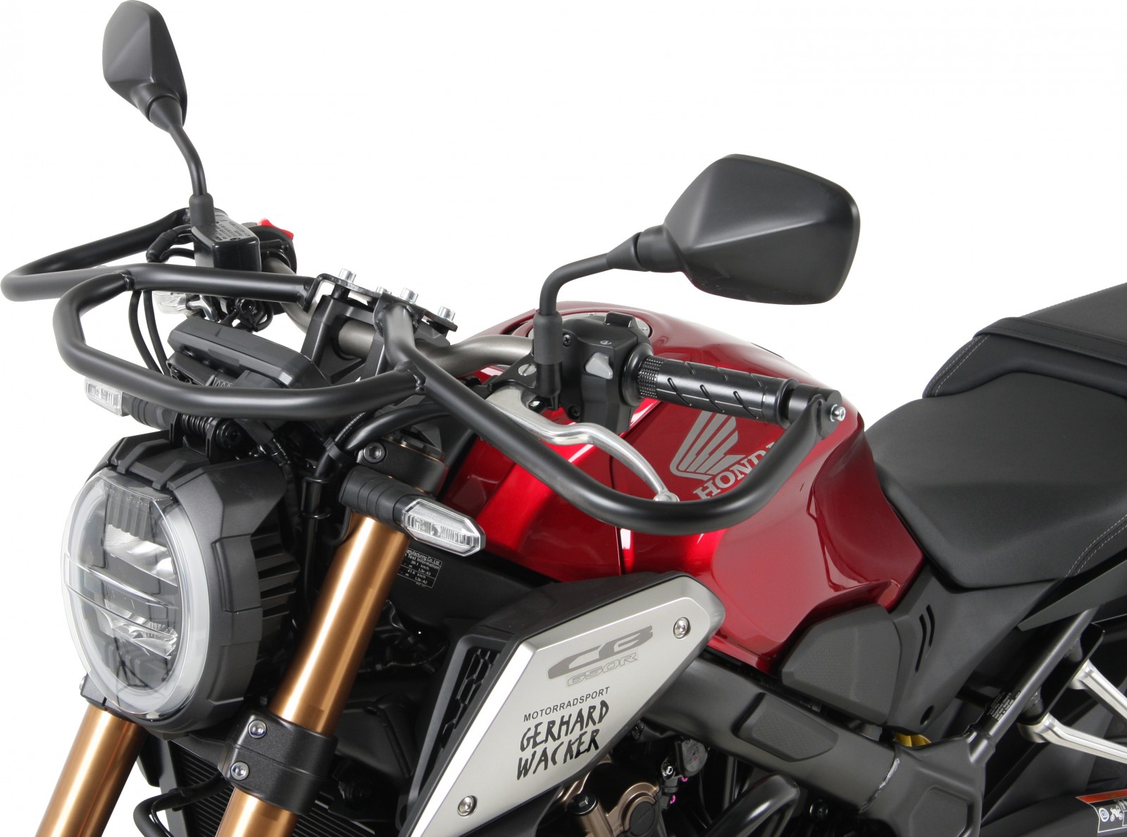 Barra protectora delantera negra para Honda CB 650 R (19-20) Hepco & Becker