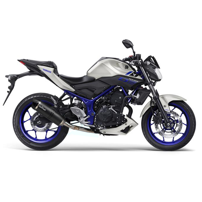 Sistema de escape LeoVince SBK LV One Evo 2, carbono, sistema completo para Yamaha MT-03 / YZF-R3