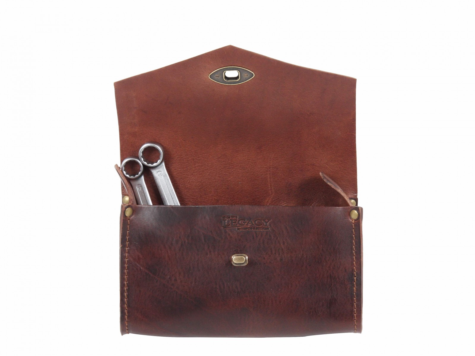 Bolsa de herramientas de cuero LEGACY marrón 2,5L Hepco & Becker