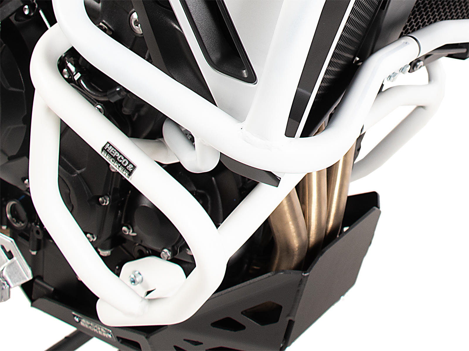 Protector motor blanco para Triumph Tiger 900 Rally Pro (24-) Hepco & Becker