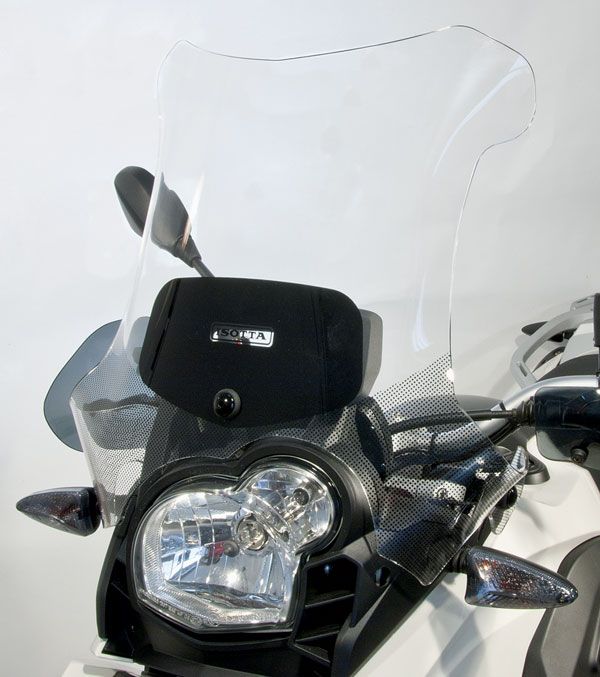 Parabrisas media, inclinable para BMW G 650 GS (10-16), humo claro
