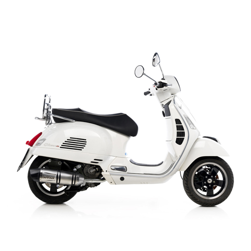 Sistema de escape LeoVince SBK LV One Evo 2, acero inoxidable, slip on para Vespa GTS / GTV