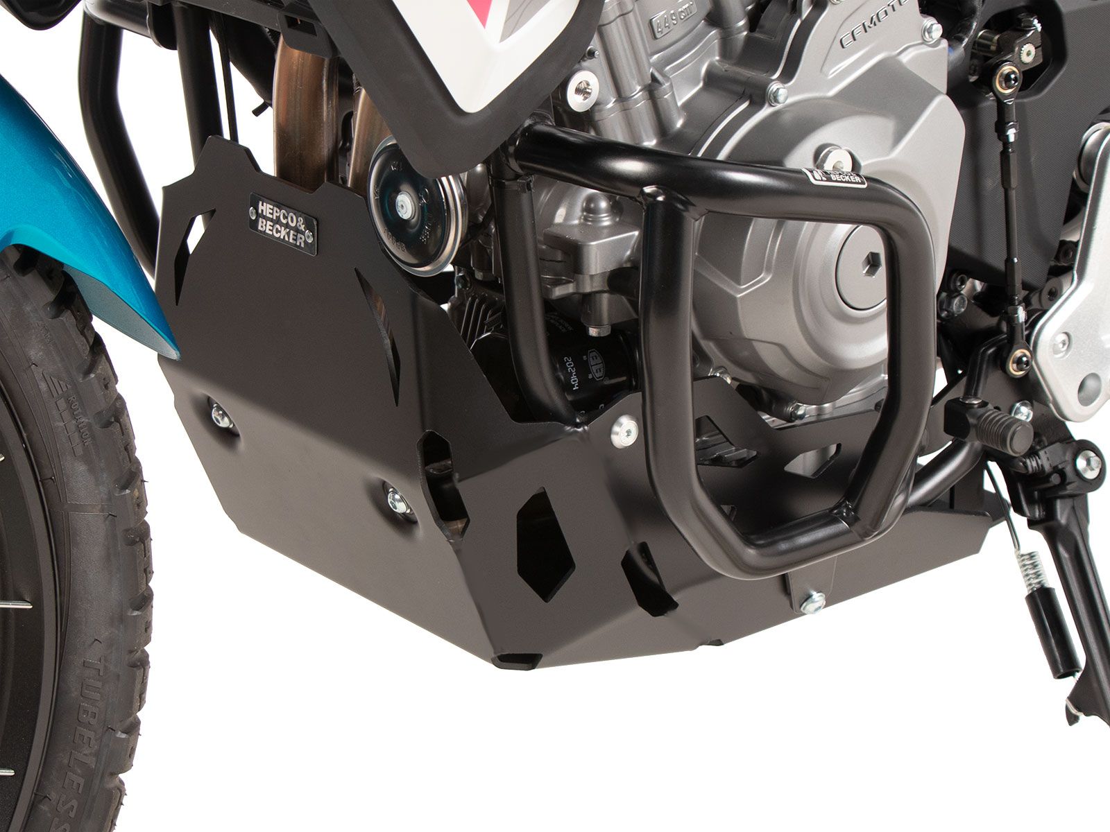 Protector de motor plateado para CFMoto 450 MT (24-) Hepco & Becker