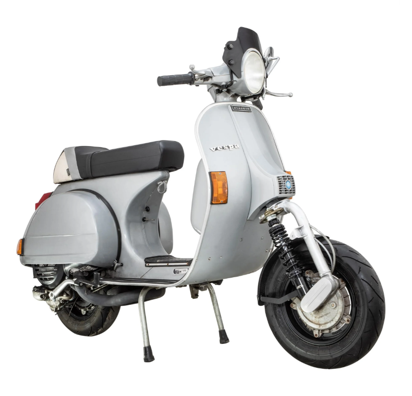 Guardabarros 2.0 Garelli Race EVO II para Vespa PX 80-200ccm, carbono transparente, soporte negro