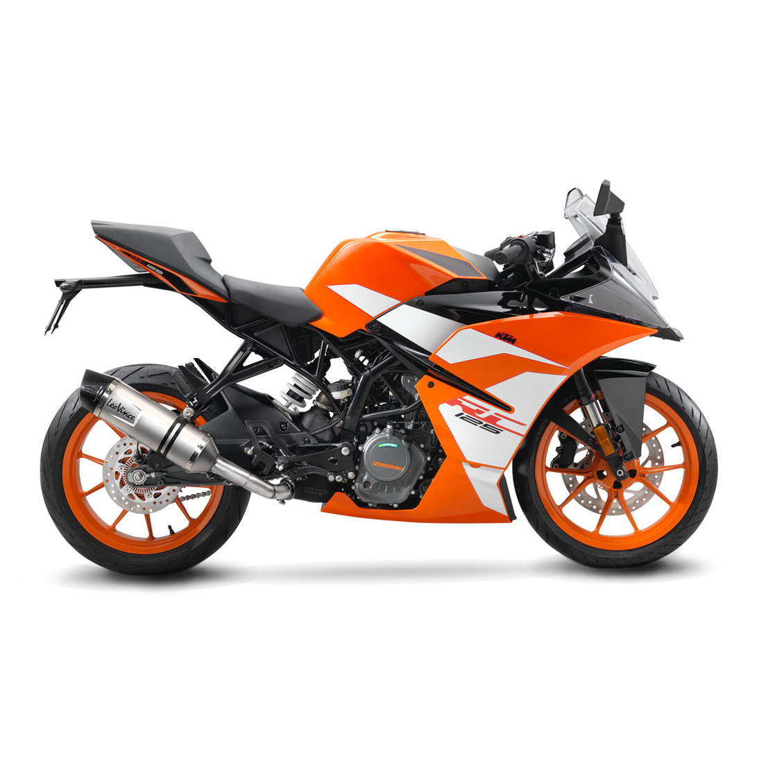 Sistema de escape LeoVince SBK LV One Evo 2, acero inoxidable, slip on para KTM Duke / RC (Bj.17-19)