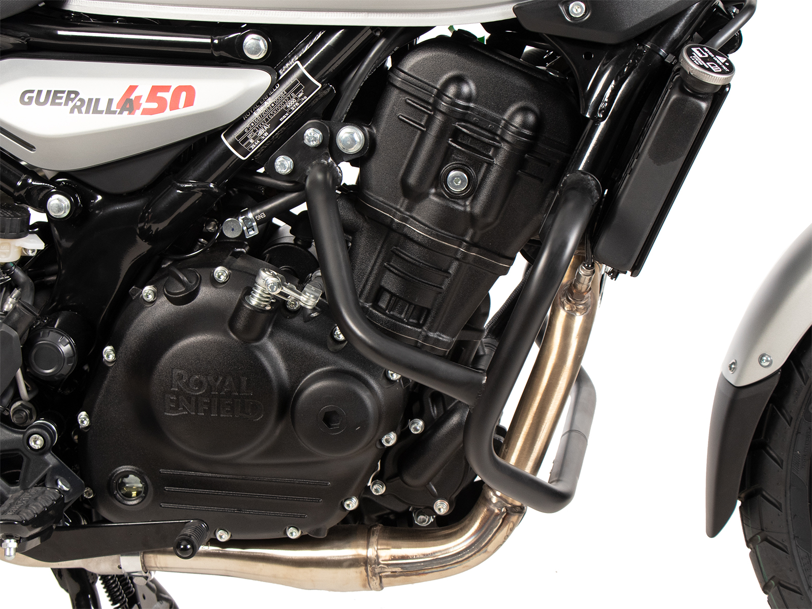 Protector de motor negro para Royal Enfield Guerrilla 450 (24-) Hepco & Becker