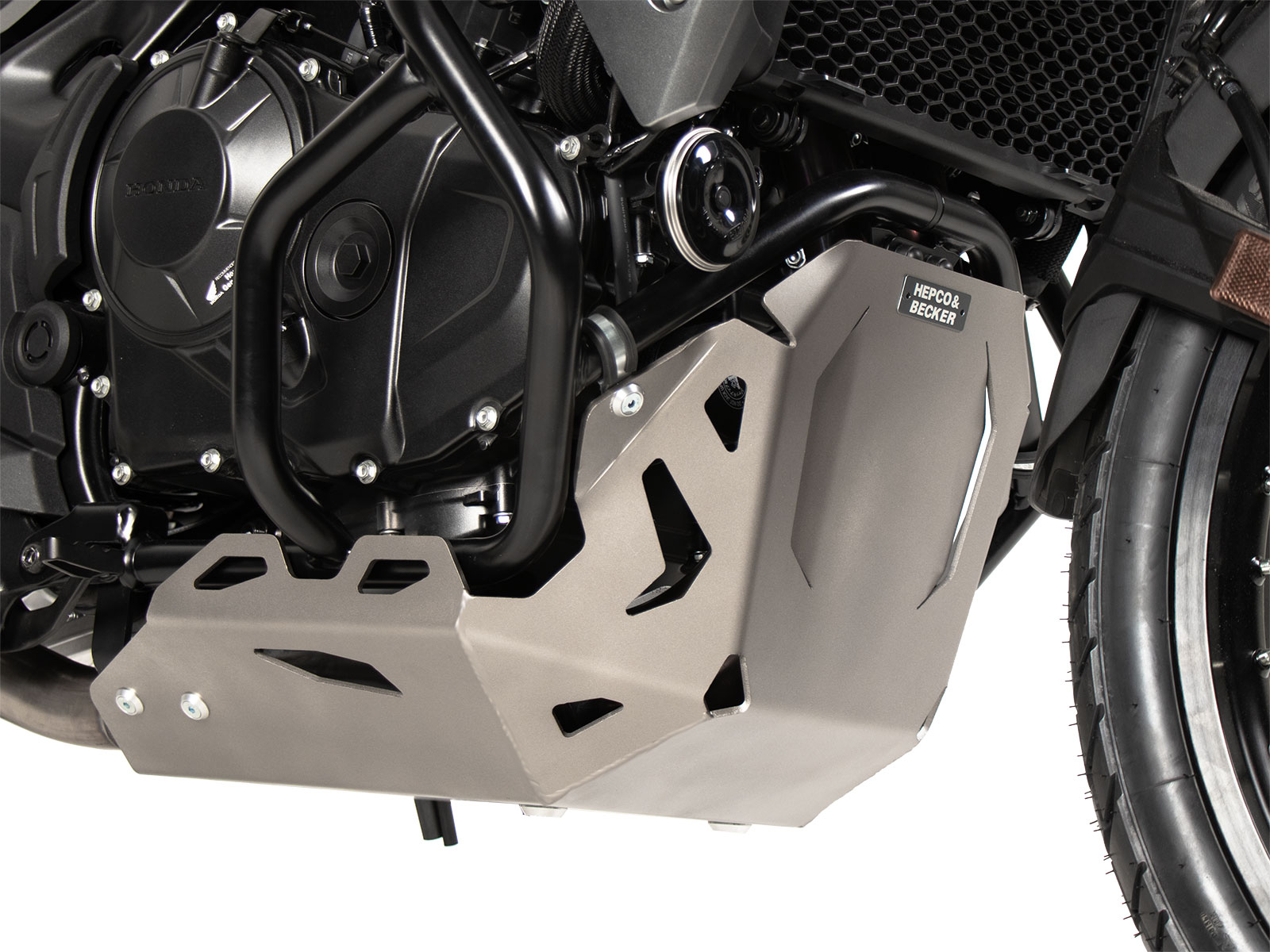 Placa de protección del motor plateada para Honda XL 750 Transalp (23-) Hepco & Becker
