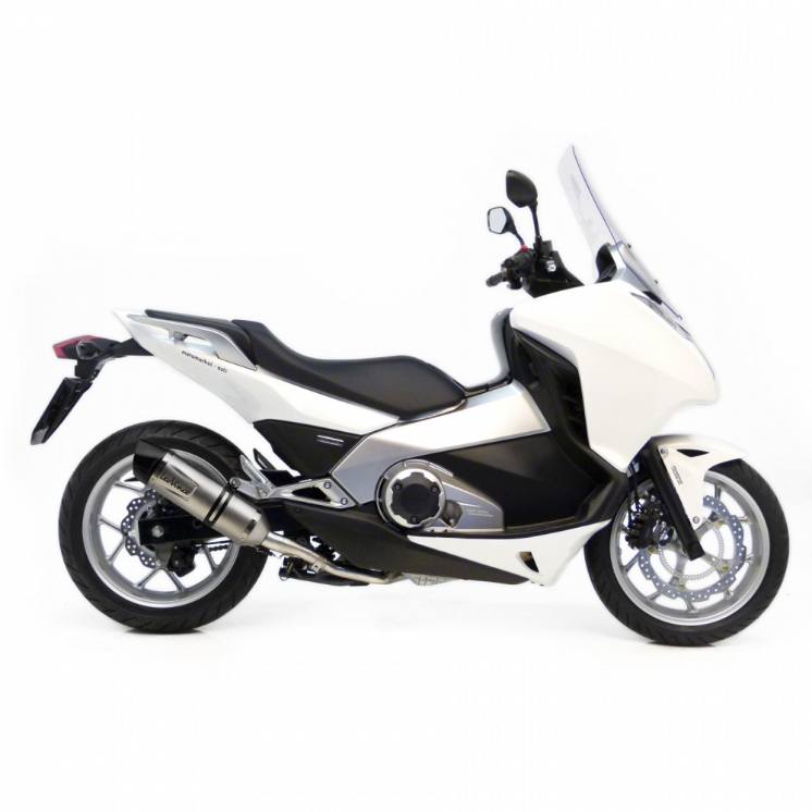 Sistema de escape LeoVince SBK LV One Evo 2, acero inoxidable, slip on para Honda Intergra 750 / NC 750 Bj.14-15