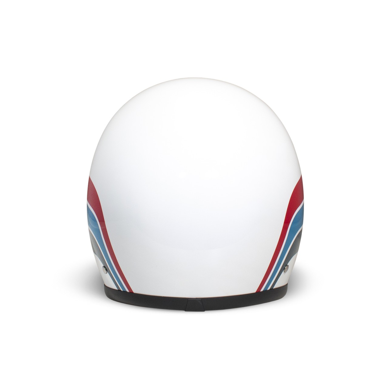 Casco DMD jet retro, blanco, brillante, Artemis, fibra de vidrio, ECE 22.06