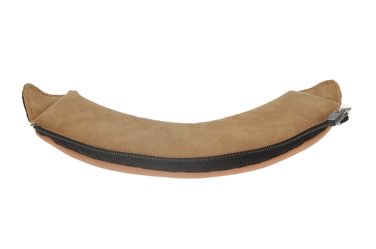 Almohadilla cervical Helmo Milano, marrón, con cremallera, lavable