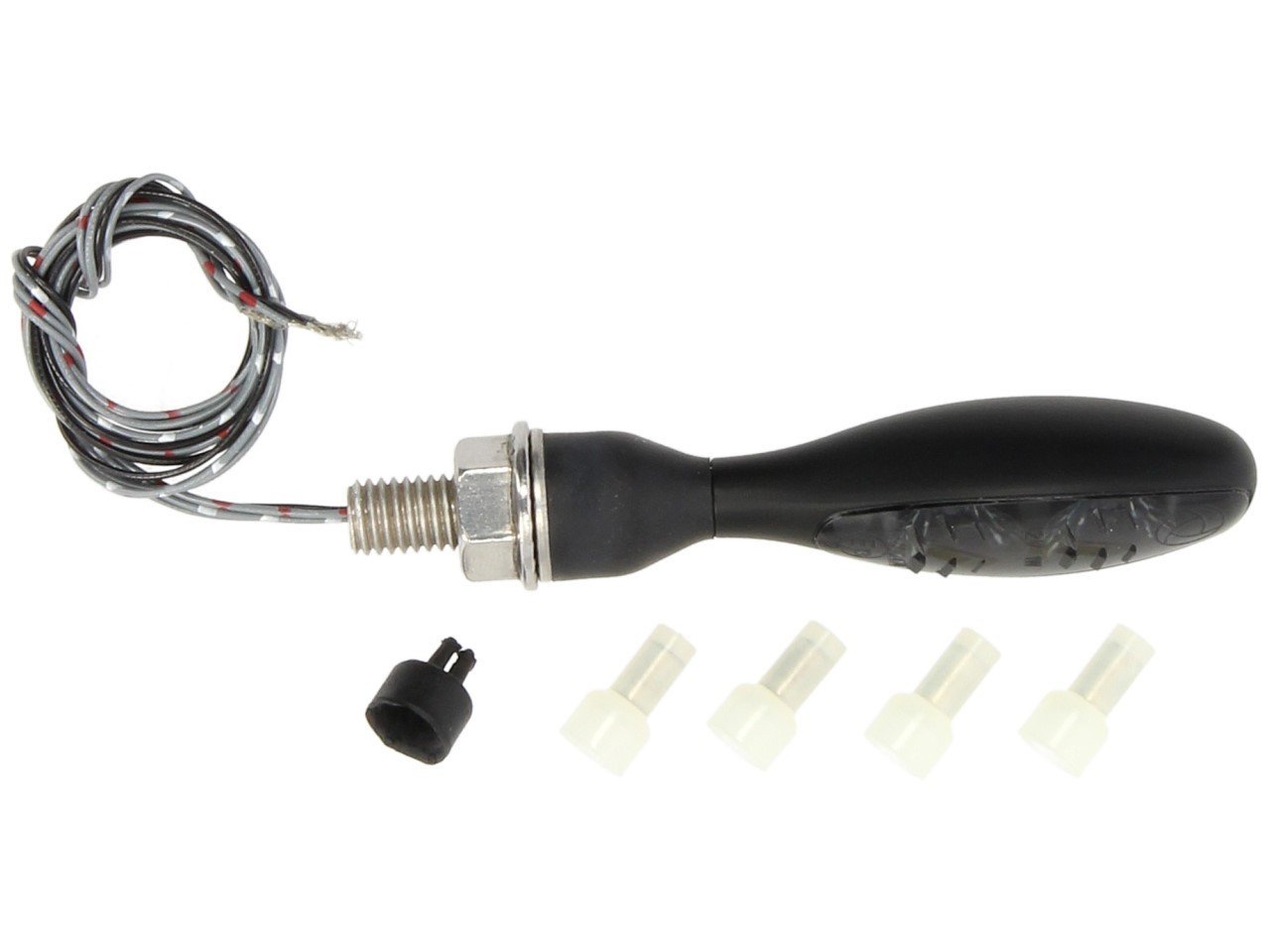 Indicador Kellermann, luz trasera y de freno, Micro 1000 DF Dark, acero, LED, HL/HR, 12 V, negro mate