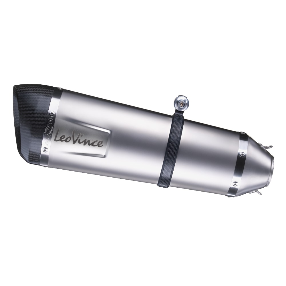 Sistema de escape LeoVince Factory S, acero inoxidable, slip on para Triumph Speed Triple 1050 RS / S (18-19)