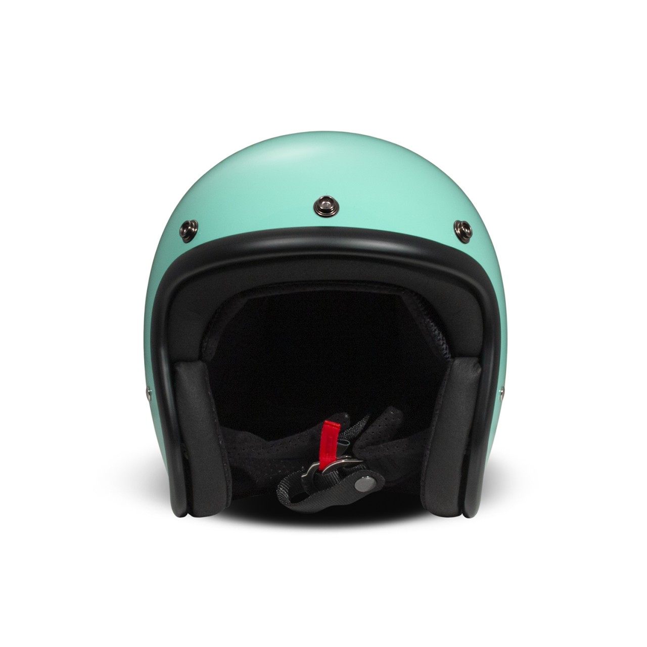 Casco DMD jet Retro, turquesa, brillante, fibra de vidrio, ECE 22.06