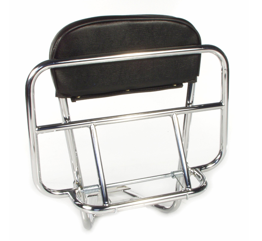 Portaequipajes trasero para Vespa PX 80-200cc, plegable, cromado