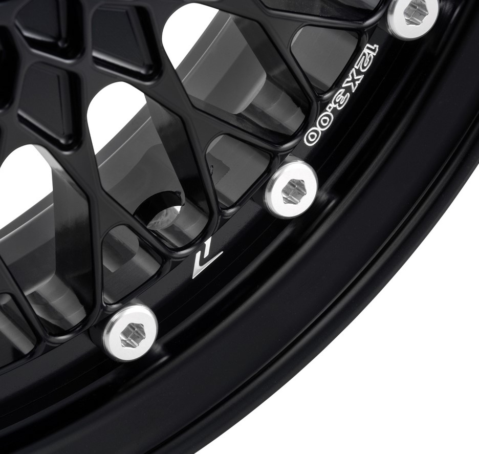 Llanta Comb 1 delantera/trasera para Vespa GTS/GTS Super/GTV/GT/946 125-300ccm, negro brillante
