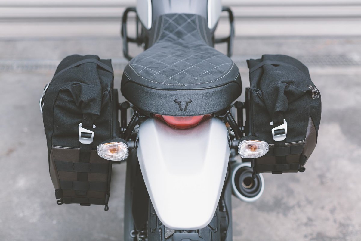 SW-Motech Legend Gear Side Bag System LC Black Edition para modelos Ducati Scrambler (Bj.14-) SW Motech