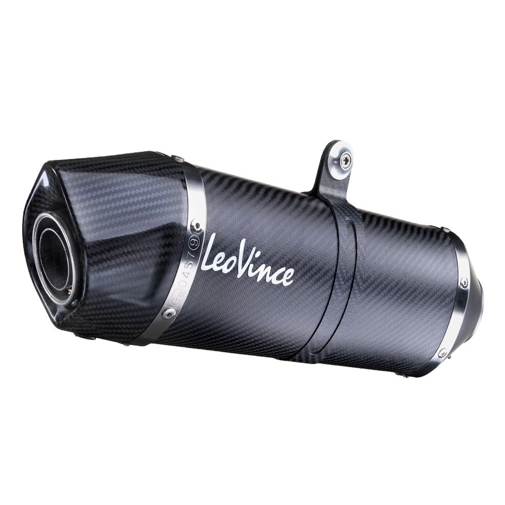 Sistema de escape LeoVince SBK LV One Evo 2, carbono, sistema completo para Yamaha MT-03 / YZF-R3