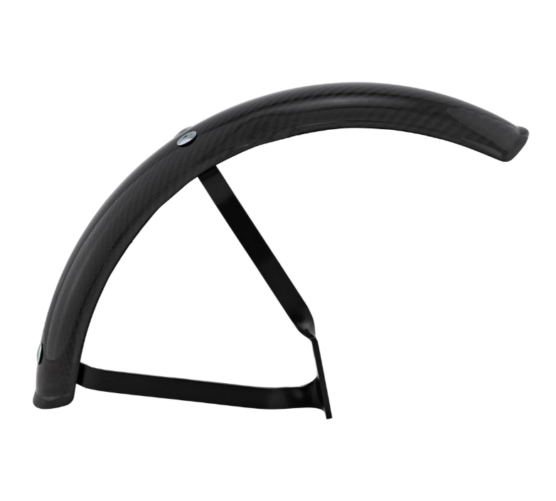 Guardabarros Garelli EVO II para Vespa PX 80-200ccm, carbono, soporte negro