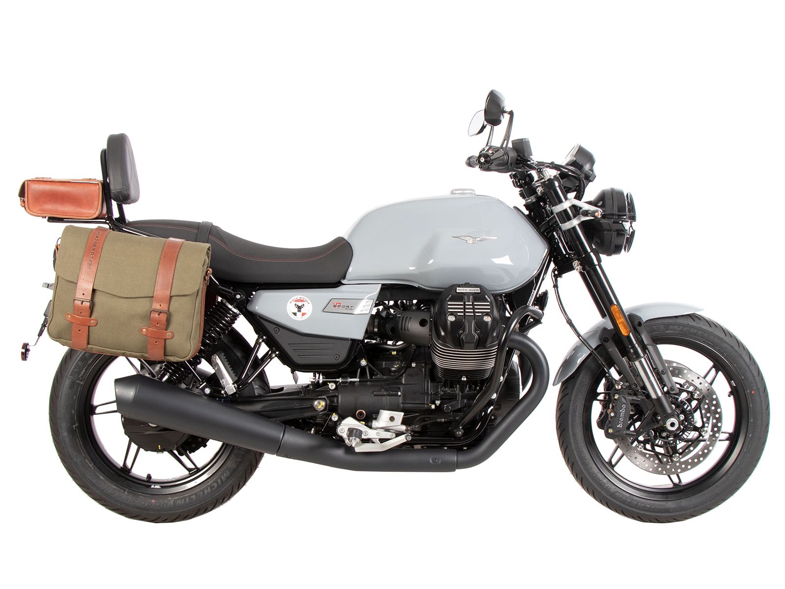 Soporte lateral C-Bow negro para Moto Guzzi V7 850 Special (25- ) Hepco & Becker