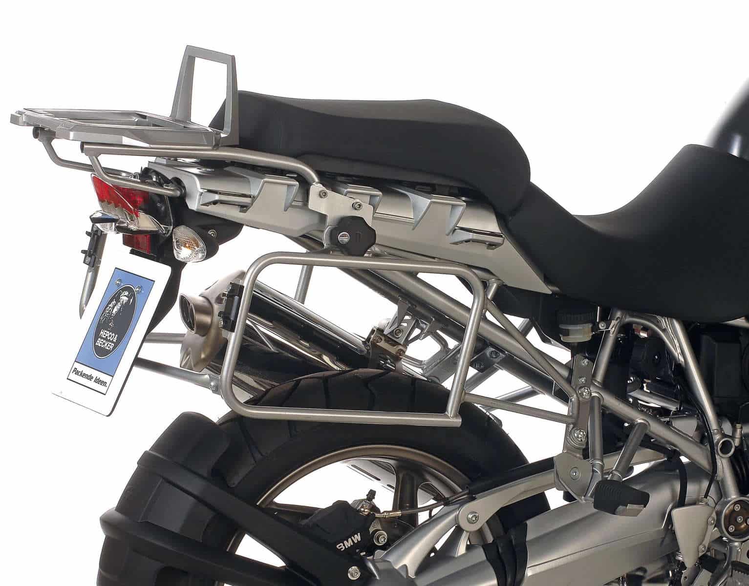 Portamaletas lateral Lock-it plata para BMW R 1200 GS (04-07) Hepco & Becker