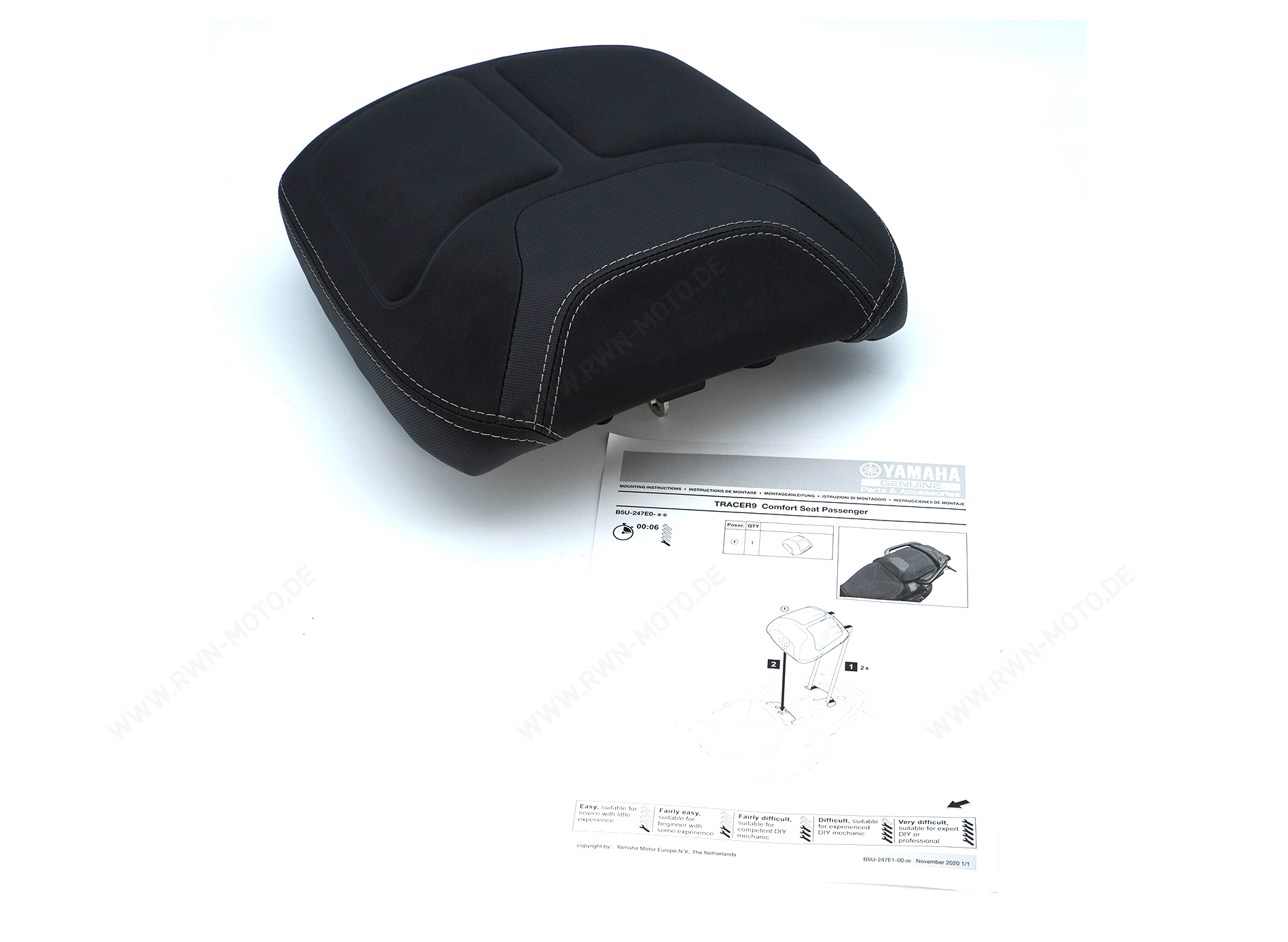 Asiento confort del pasajero para Tracer 9 / GT (Bj.21-24) Original Yamaha