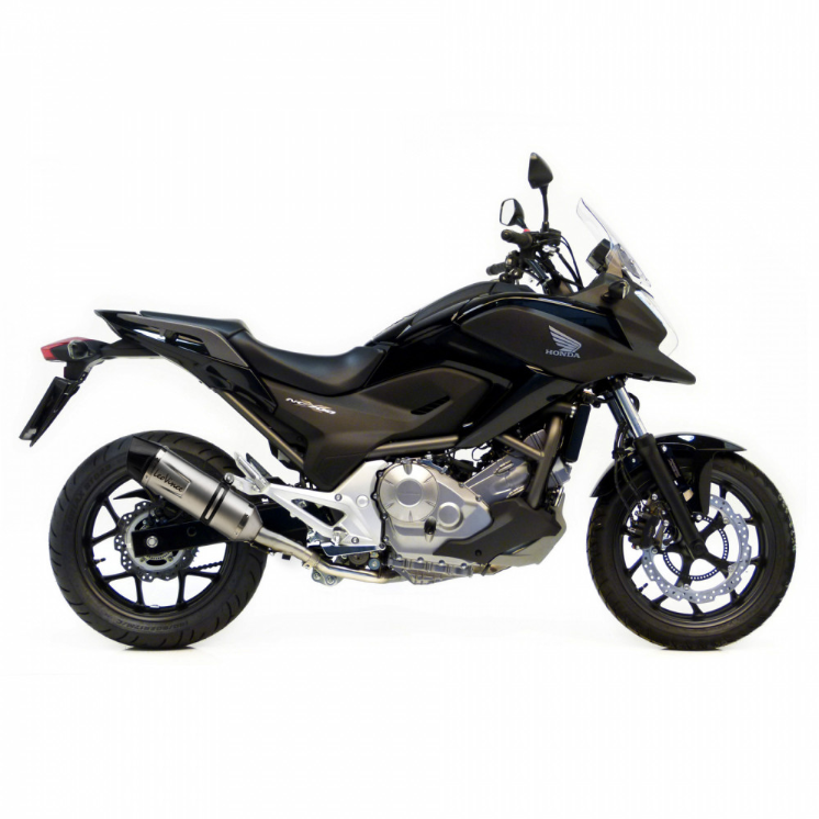 Sistema de escape LeoVince SBK LV One Evo 2, acero inoxidable, slip on para Honda Intergra 750 / NC 750 Bj.14-15